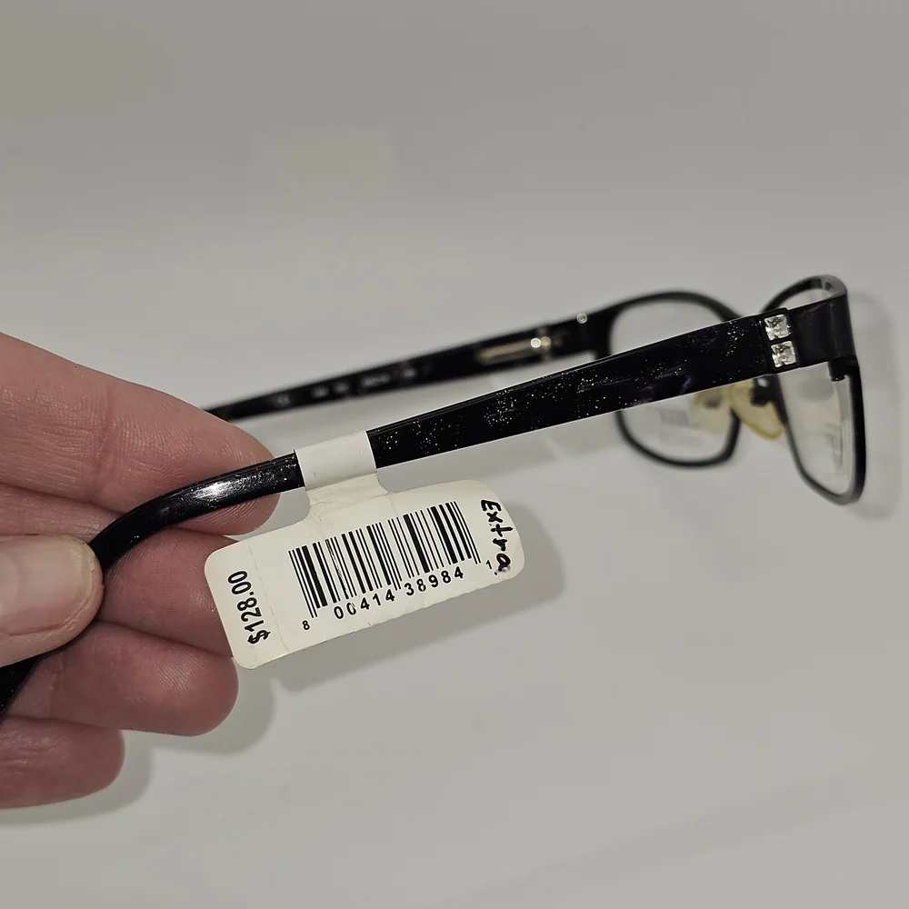 Luxe 348 001 Black Eyeglass Frames‎ 53 18 135 NWT $128 MSRP